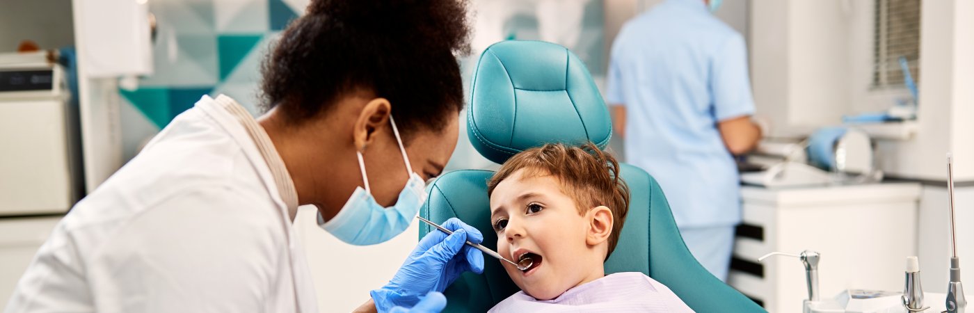 Dentist and boy