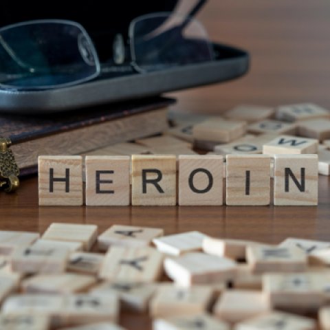 Letters spelling "heroin"